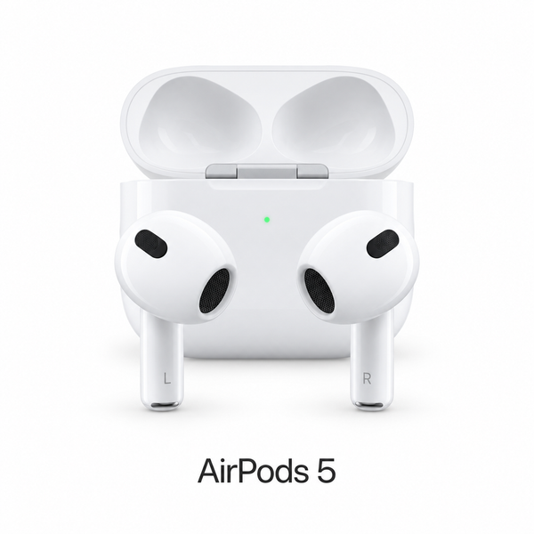 AirPods 5 con su estuche de carga