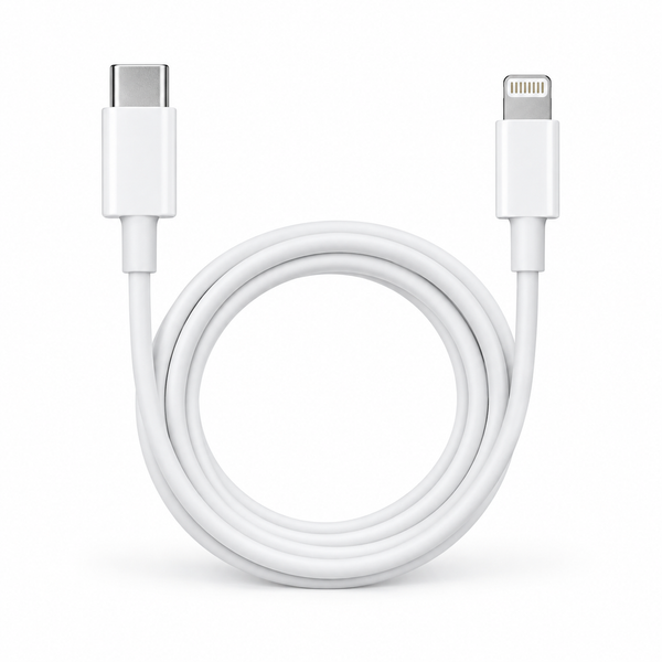 Cable Apple USB-C a Lightning blanco de 1 metro