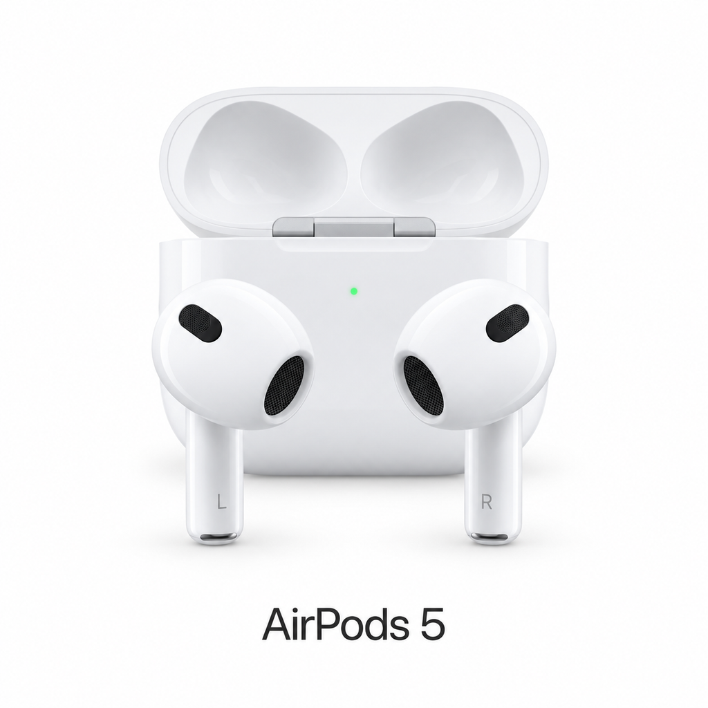 AirPods 5 con su estuche de carga