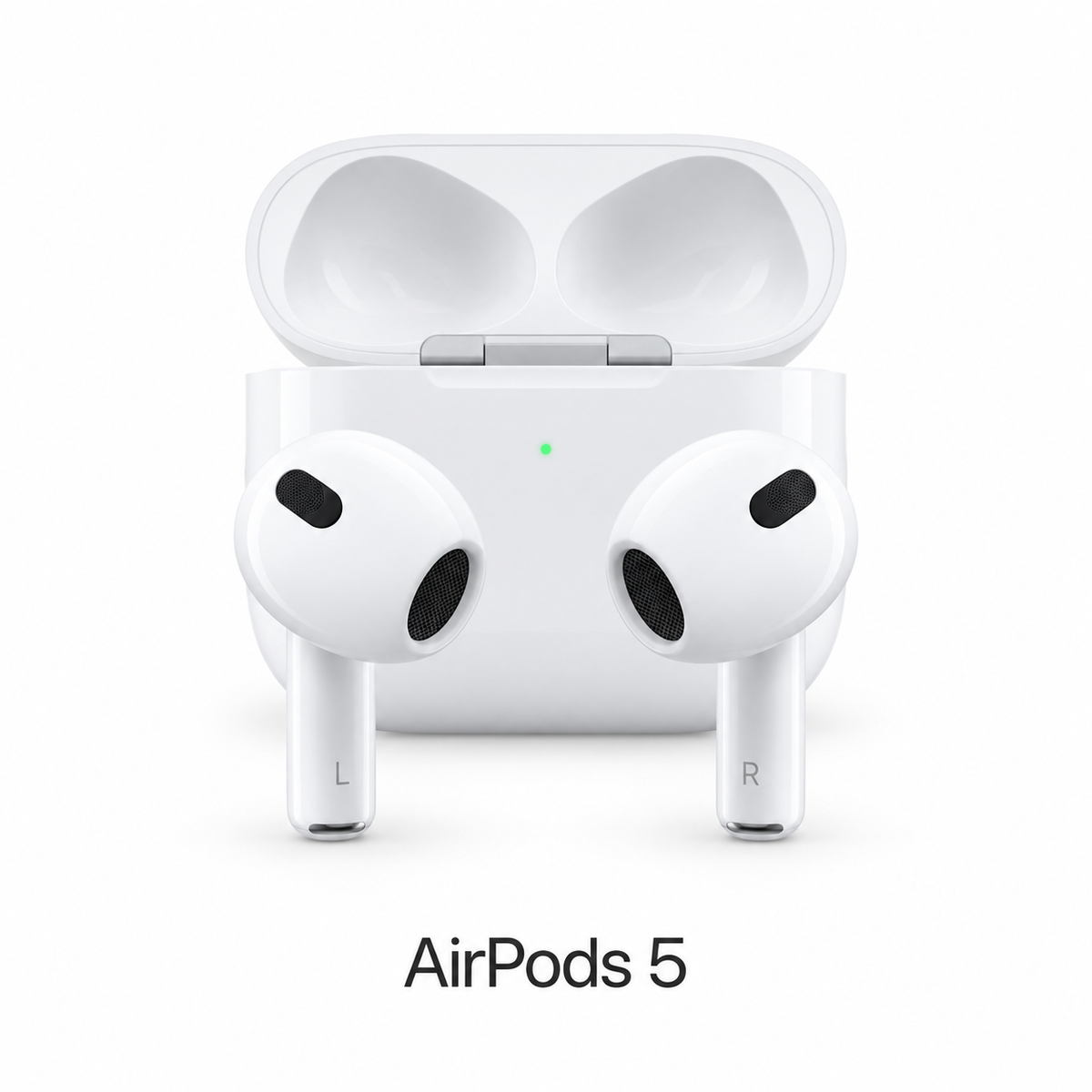 AirPods 5 con su estuche de carga