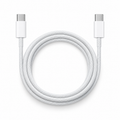 Cable trenzado USB-C a USB-C blanco de 1 metro