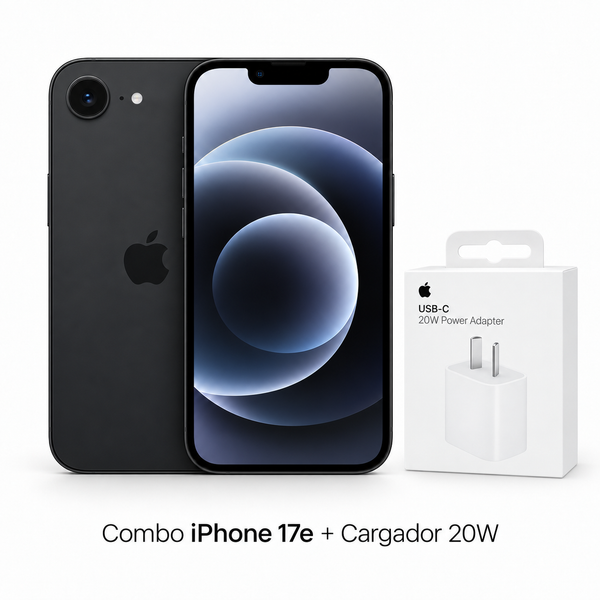Combo iPhone 17e mas cargador Apple USB-C de 20W