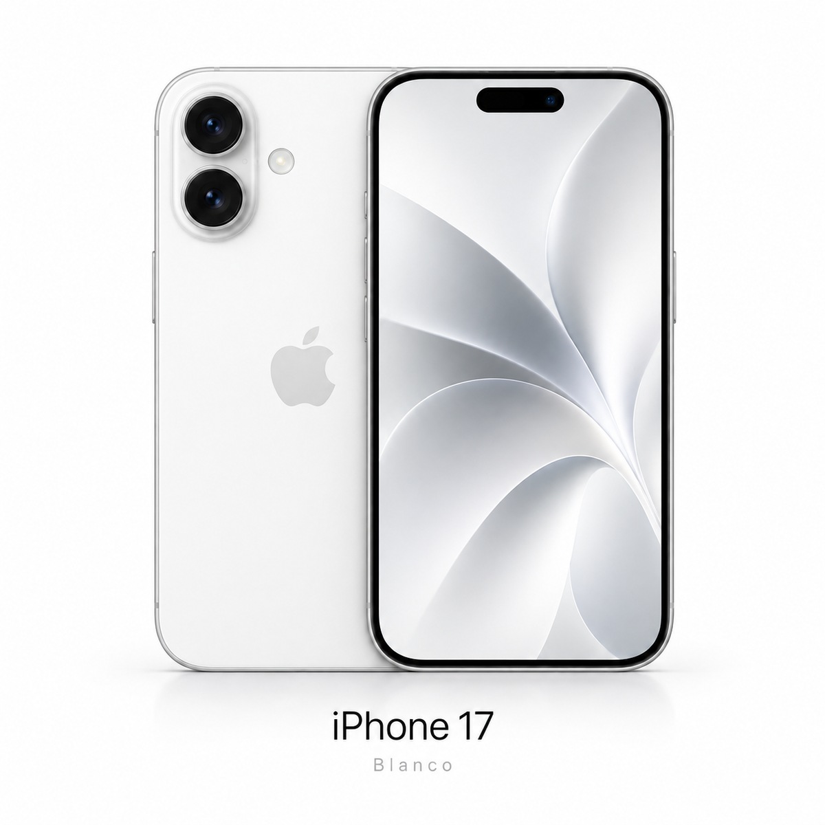 iPhone 17 color Blanco - frente y dorso