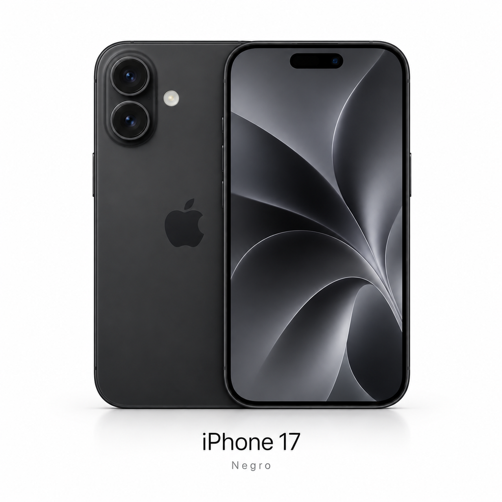 iPhone 17 color Negro - frente y dorso
