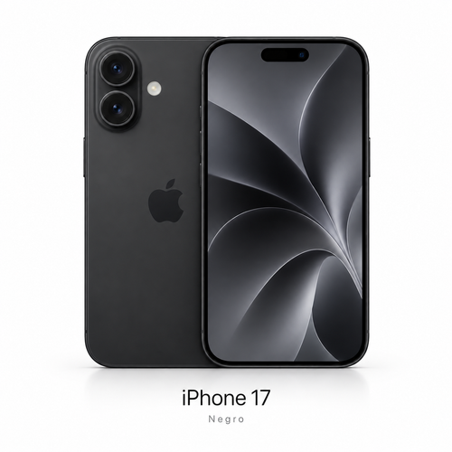 iPhone 17 color Negro - frente y dorso