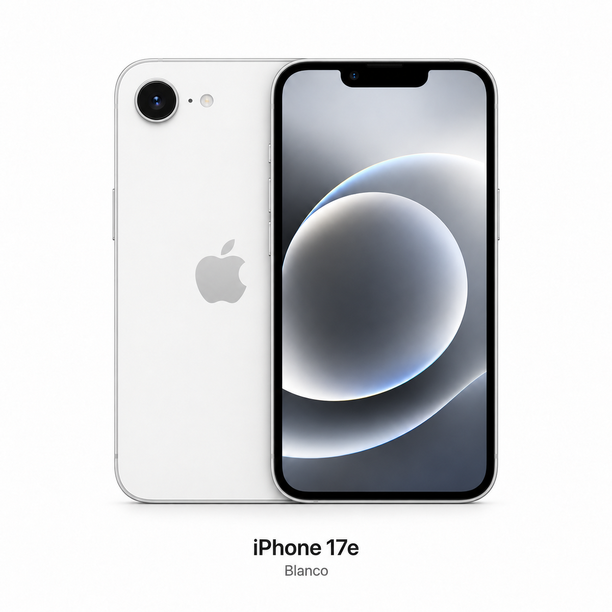 iPhone 17e color Blanco - frente y dorso