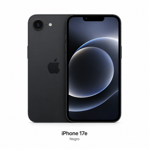 iPhone 17e color Negro - frente y dorso