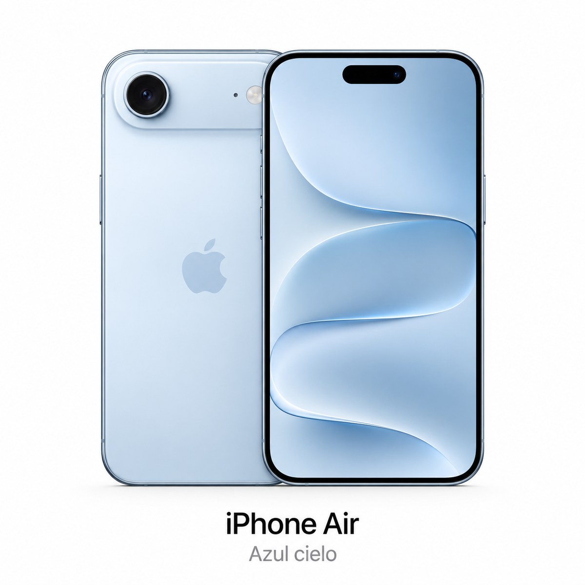 iPhone Air color Azul cielo - frente y dorso