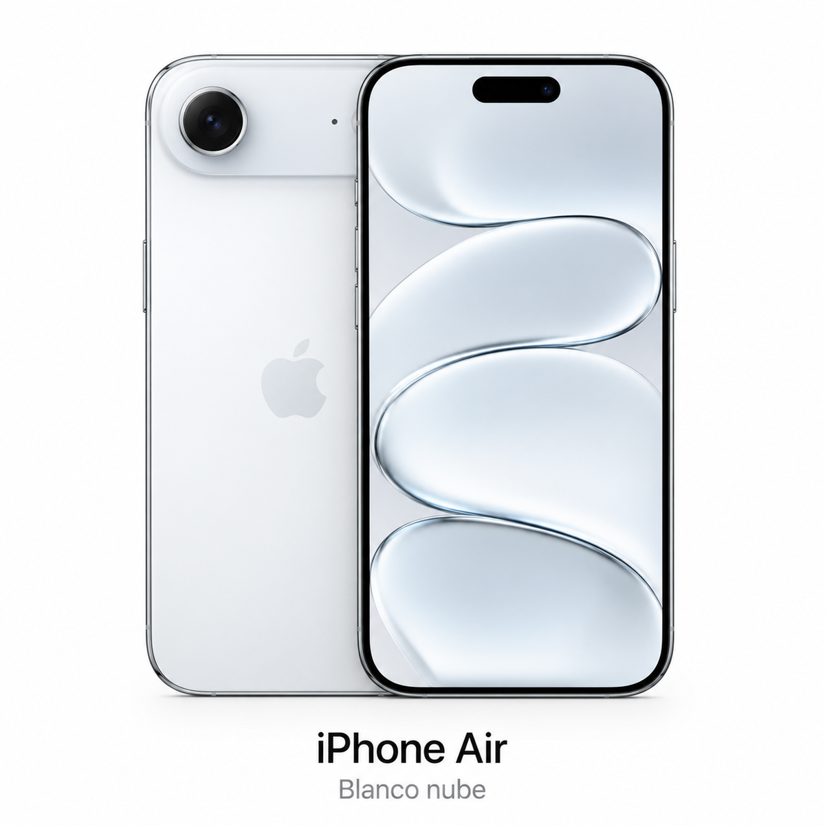iPhone Air color Blanco nube - frente y dorso