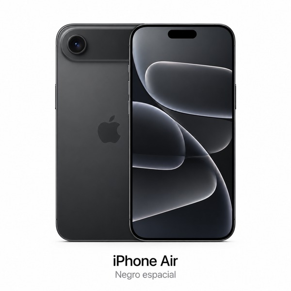 iPhone Air color Negro espacial - frente y dorso